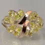 Серебряное кольцо Sil с золотыми вставками Желтый (Sil-122)