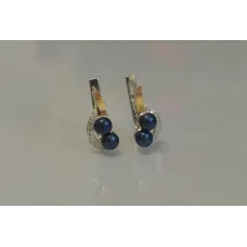 Серебряные серьги Sil 109s-2 с жемчугом (Sil-910)