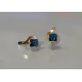 Серебряные серьги Sil с золотыми накладками 118s-12 Танзанит (Sil-828)