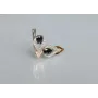 Серебряные серьги Sil с золотыми накладками 132s-4 Черный (Sil-719)