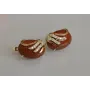 Сережки Sil із срібла із золотом 149s-2 Коричневий (Sil-1101)