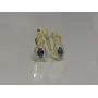 Серебряные серьги Sil с золотыми вставками 125s-1 Танзанит (Sil-785)
