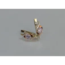 Серебряные серьги Sil с золотыми накладками 128s-7 Фиолет (Sil-1035) Серебряные серьги Sil с золотыми накладками 128s-7 Фиолет (Sil-1035)