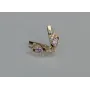 Серебряные серьги Sil с золотыми накладками 128s-7 Фиолет (Sil-1035)