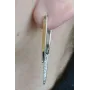 Серебряные серьги Sil с золотыми вставками 127s Золотистый (Sil-815)