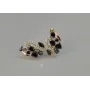 Серебряные серьги Sil с золотыми пластинами 152s-9 Черный (Sil-1068)