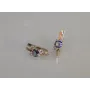 Серебряные серьги Sil с золотыми вставками 134s-7 Мистик (Sil-1194)