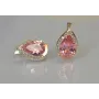 Серебряные серьги Sil с золотыми пластинами 038с2 Розовый (Sil-101)