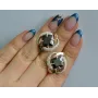 Серебряные серьги Sil с золотыми накладками 130s-7 Черный (Sil-738)