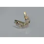 Серебряные серьги Sil с золотыми накладками 128s-13 Белый (Sil-1041)