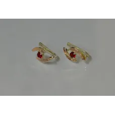 Серебряные серьги Sil 113s-4 Красный (Sil-884)