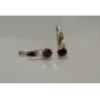 Серебряные серьги Sil с золотыми вставками 124s-4 Гранат (Sil-777)