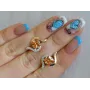 Серебряные серьги Sil с золотыми накладками 118s-14 Шампань (Sil-830)