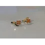 Серебряные серьги Sil с золотыми накладками 118s-14 Шампань (Sil-830)