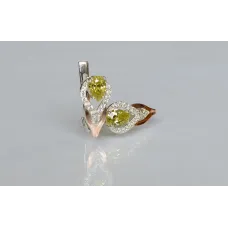 Серебряные серьги Sil с золотыми накладками 132s-3 Желтый (Sil-718) Серебряные серьги Sil с золотыми накладками 132s-3 Желтый (Sil-718)