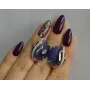 Серебряные серьги Sil с золотыми накладками 150s-9 Темно-синий (Sil-1099)