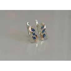Серебряные серьги Sil с золотыми пластинами 120s-13 Танзанит (Sil-811) Серебряные серьги Sil с золотыми пластинами 120s-13 Танзанит (Sil-811)