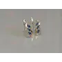 Серебряные серьги Sil с золотыми пластинами 120s-13 Танзанит (Sil-811)