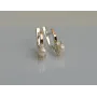Серебряные серьги Sil с золотыми пластинами 138с Белый (Sil-112)