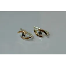 Серебряные серьги Sil 113s-1 Черный (Sil-881)