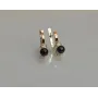 Серебряные серьги Sil с золотыми пластинами 138с Черный (Sil-113)