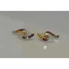 Серьги серебряные Sil 092s-4 Шампань (Sil-968) Серьги серебряные Sil 092s-4 Шампань (Sil-968)