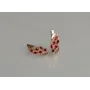 Серебряные серьги Sil с золотыми пластинами 116s-11 Красный (Sil-1261)