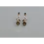 Серебряные серьги Sil с золотыми накладками 117s-11 Коричневый (Sil-769)
