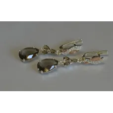 Серьги серебрянные Sil Myau с золотыми пластинами и фианитами 099s-4 Аметист (Sil-676) Серьги серебрянные Sil Myau с золотыми пластинами и фианитами 099s-4 Аметист (Sil-676)