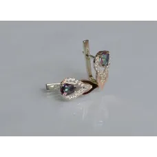 Серебряные серьги Sil с золотыми накладками 132s-11 Мистик (Sil-726) Серебряные серьги Sil с золотыми накладками 132s-11 Мистик (Sil-726)