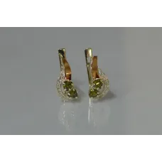 Серебряные серьги Sil с сердцами 112s-6 Олива (Sil-900) Серебряные серьги Sil с сердцами 112s-6 Олива (Sil-900)