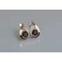 Серебряные серьги Sil с золотыми накладками 144s-5 Гранат (Sil-1160)