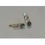 Серебряные серьги Sil с золотыми вставками 124s-7 Мистик (Sil-780)