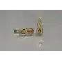 Серебряные серьги Sil с золотыми вставками 125s-14 Шампань (Sil-798)