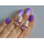 Серебряные серьги Sil с золотыми накладками 122s-8 Розовый (Sil-754)