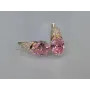Серебряные серьги Sil с золотыми накладками 122s-8 Розовый (Sil-754)