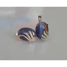Серьги из серебра Sil с золотом 149s-5 Фиолетовый (Sil-1104) Серьги из серебра Sil с золотом 149s-5 Фиолетовый (Sil-1104)