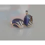 Серьги из серебра Sil с золотом 149s-5 Фиолетовый (Sil-1104)