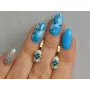 Серебряные серьги Sil с золотом 137s-1 Лаванда (Sil-1219)