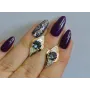 Серебряные серьги Sil с золотыми вставками 145s-16 Мистик (Sil-1028)