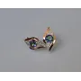 Серебряные серьги Sil с золотыми вставками 145s-16 Мистик (Sil-1028)