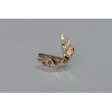 Серебряные серьги Sil с золотыми накладками 128s-10 Шампань (Sil-1038) Серебряные серьги Sil с золотыми накладками 128s-10 Шампань (Sil-1038)