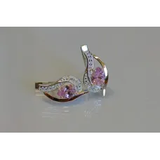 Серебряные серьги Sil с элементами золота 078s-1 Розовый (Sil-917) Серебряные серьги Sil с элементами золота 078s-1 Розовый (Sil-917)