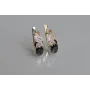 Серебряные серьги Sil с золотыми накладками 117s-6 Черный (Sil-764)