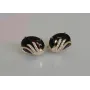 Серьги из серебра Sil с золотом 149s-4 Черный (Sil-1103)