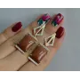 Серебряные серьги Sil с кабашонами 146s-2 Коричневый (Sil-1147)