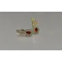 Серебряные серьги Sil с золотыми вставками 125s-5 Красный (Sil-789)