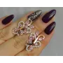 Серебряные серьги Sil с золотыми вставками 151s-14 Фиолет (Sil-1088)