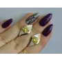 Серебряные серьги Sil с золотыми вставками 145s-10 Желтый (Sil-1022)