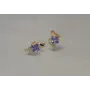 Серебряные серьги Sil с золотыми накладками 118s-16 Фиолет (Sil-832)